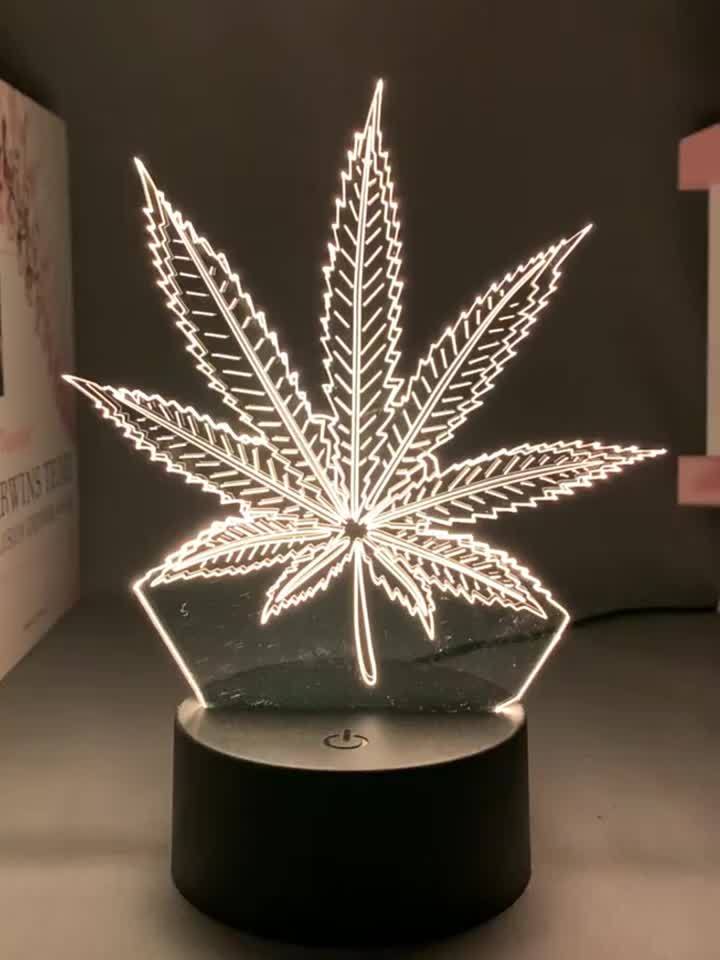 BowLift | GlowBud - 3D Hemp Leaf Lamp
