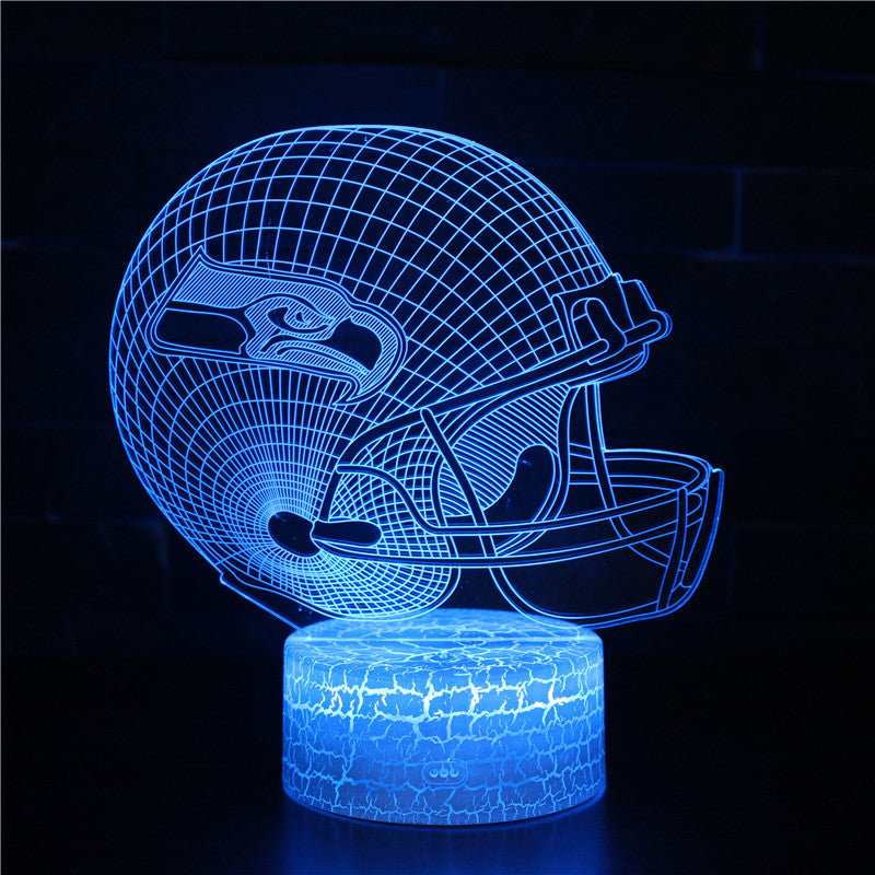 BowLift | Seahawks Football Helmet 3D Optical Illusion Lamp