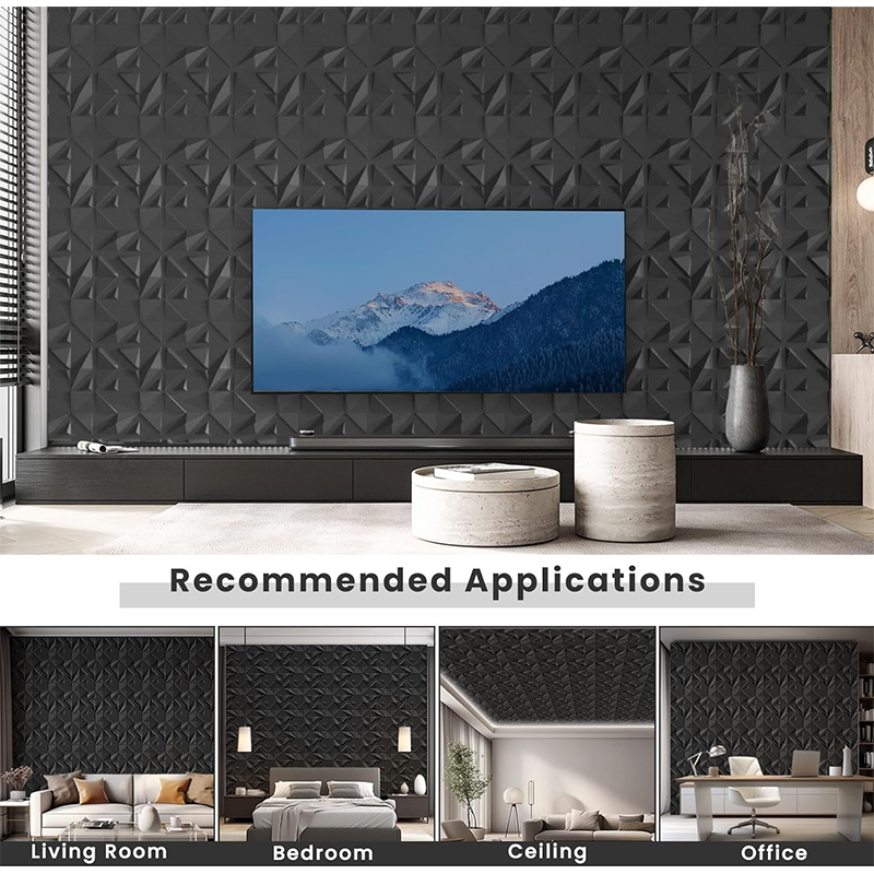 BowLift | 15.7" x 11.8" 3D Wall Panels, 24 Pieces Modern Interior Decorative Wall Panels Geometric Texture Wall Tiles for Living Room Hotel Office 31 Square Feet