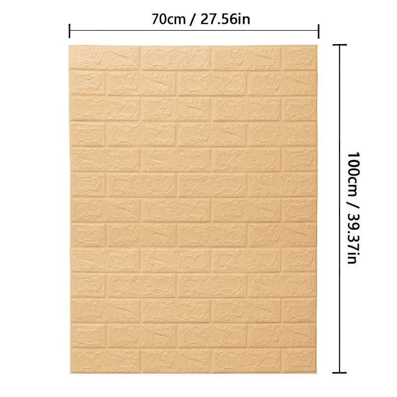 BowLift | 3D foam wallpaper in brick pattern