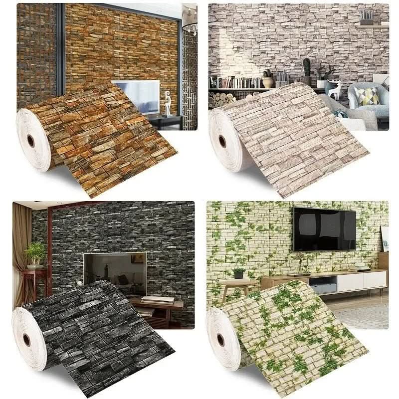 BowLift | 3D foam wallpaper in brick pattern
