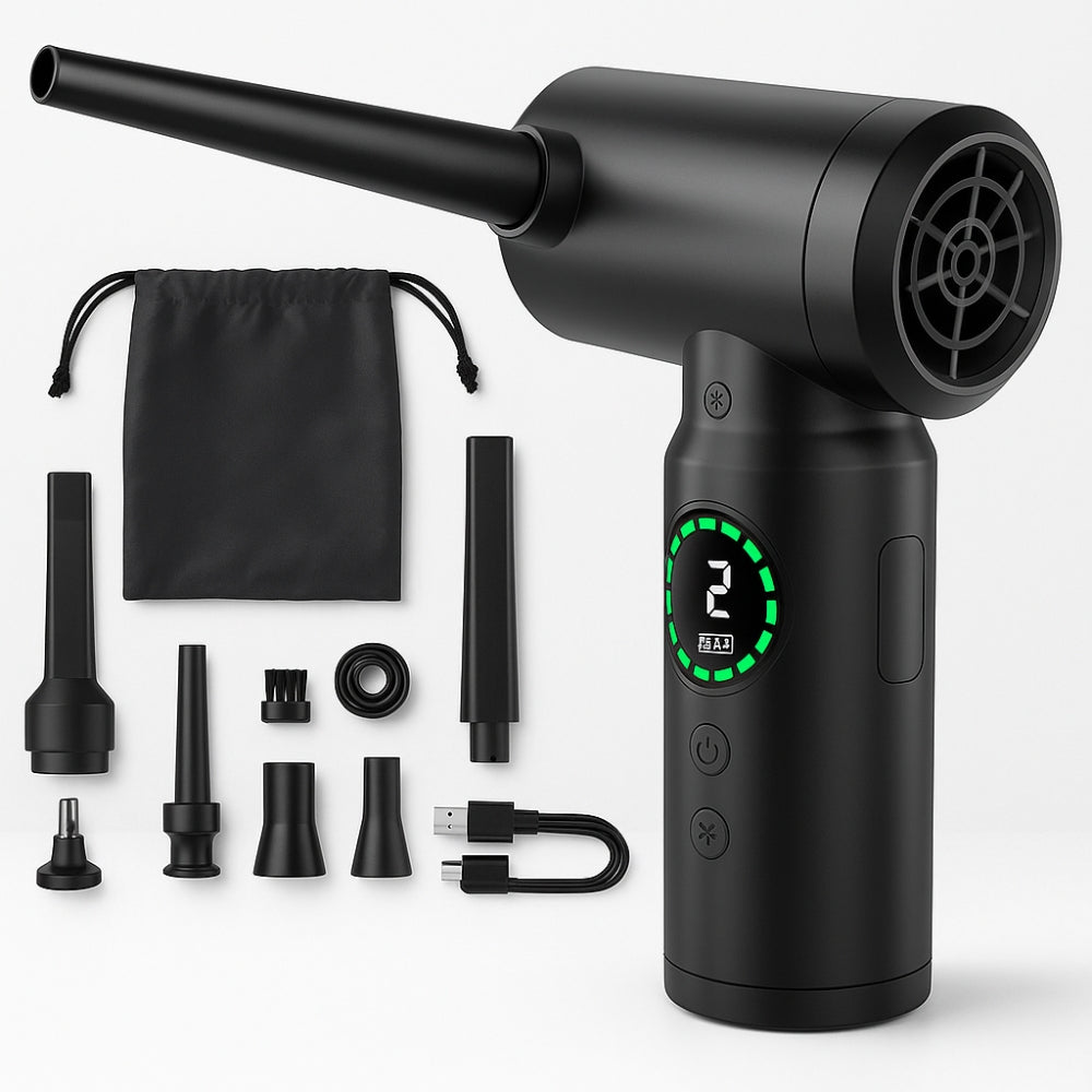 BowLift | 2-in-1 Portable Vacuum Cleaner & Blower | 7500mAh Battery, LED Light & Versatile for Home, Car & Office Cleaning