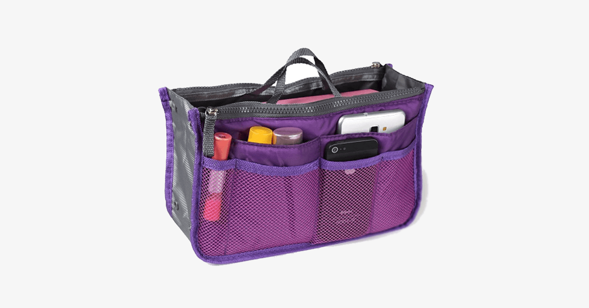 BowLift | Slim Bag-in-Bag - Made of cotton & polyester - Portable & Small size - Multiple zip pockets - Fits in your suitcase - Color variations