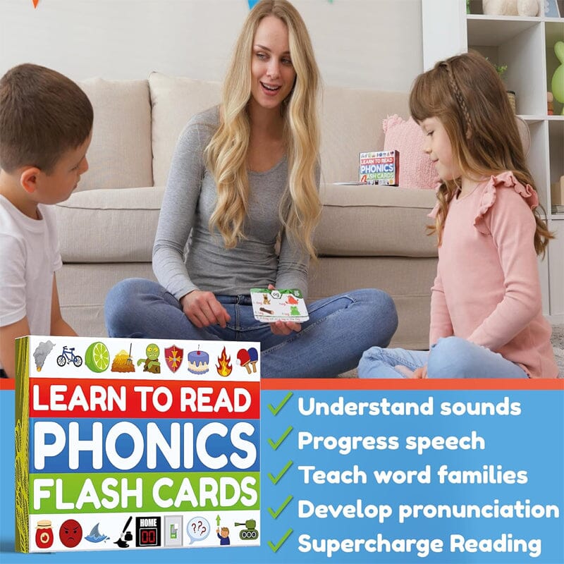 BowLift | Phonics Flashcards - Learning to read in 20 steps - Digraphs CVC mixtures long vowel sounds