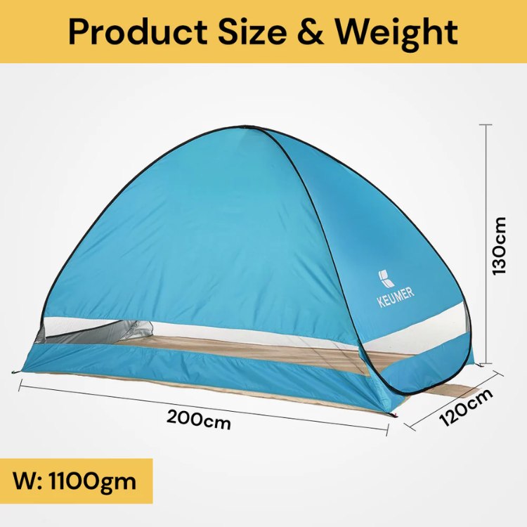 BowLift | 4-Person Beach Pop-Up Tent for Family Camping, Outdoor Events & Quick Setup