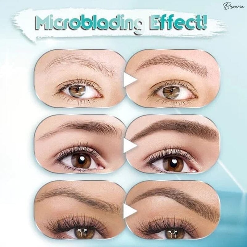 BowLift | Waterproof 3D Microblading Eyebrow Pencil with 4 Fork Tips