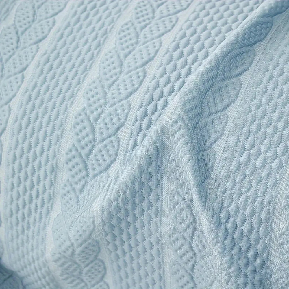 BowLift | Tranquil Plush Leaf Sofa Cover