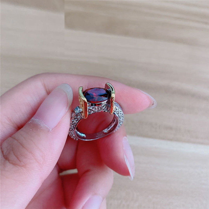 BowLift | Fashion New Ring With Red Stones For Women Vintage Crystal Zircon Rings