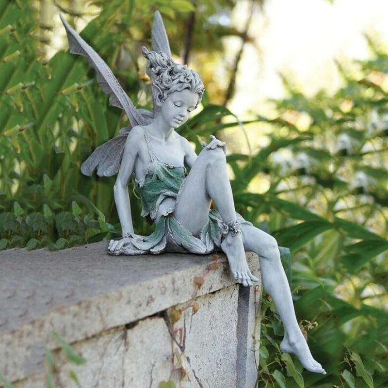 BowLift | Sitting Elf Sculpture | Garden Decor