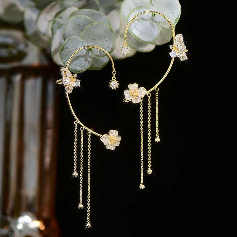 BowLift | Butterfly Tassel Style Zircon Earrings