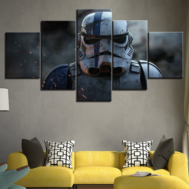 BowLift | Stormtrooper Star Wars - 5 Piece Canvas Wall Art - High-Resolution Print