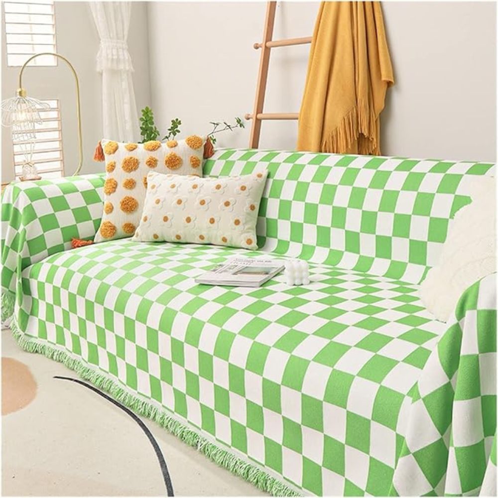BowLift | Checkerboard Anti-Scratch Sofa Cover