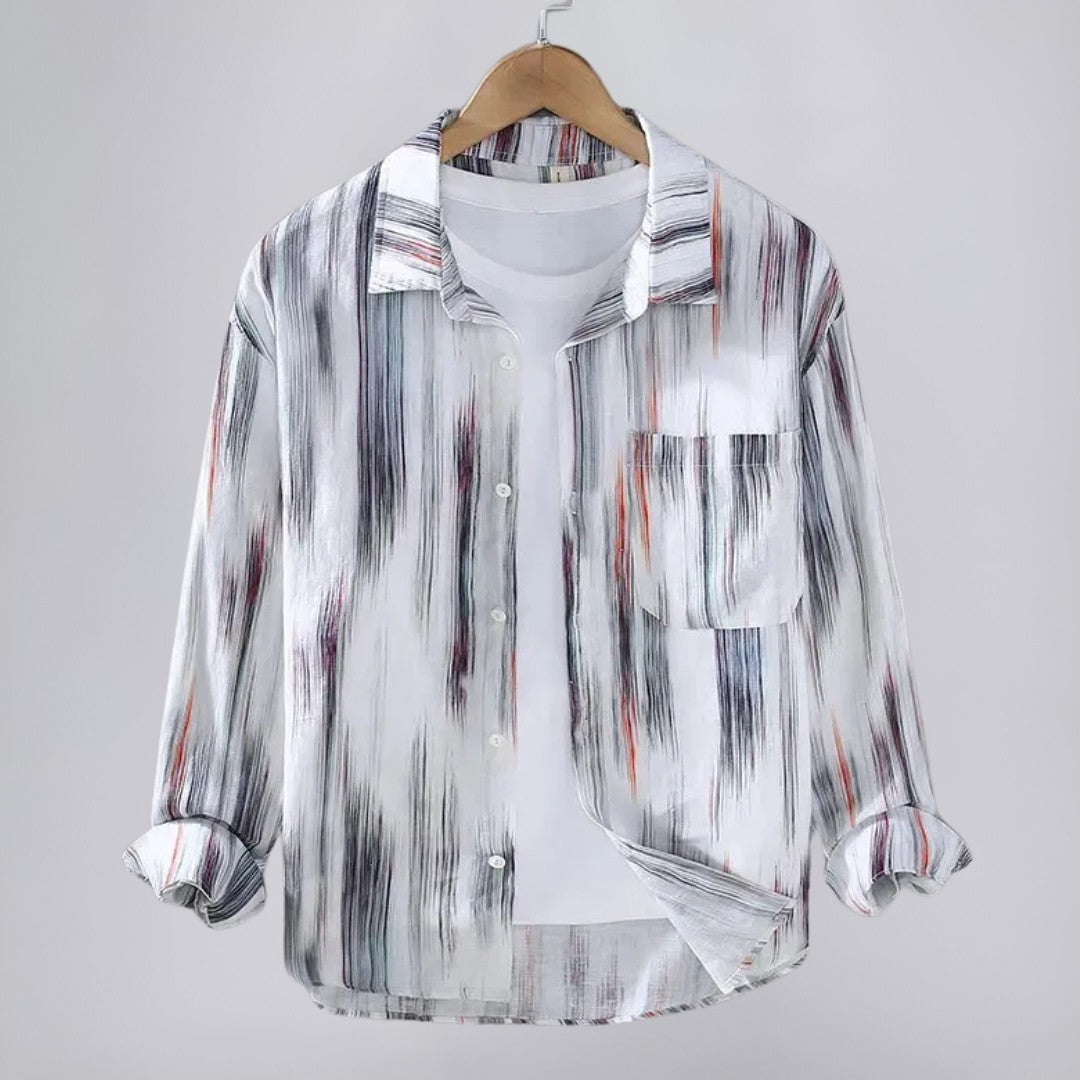 Abstract Print Long Sleeve Shirt