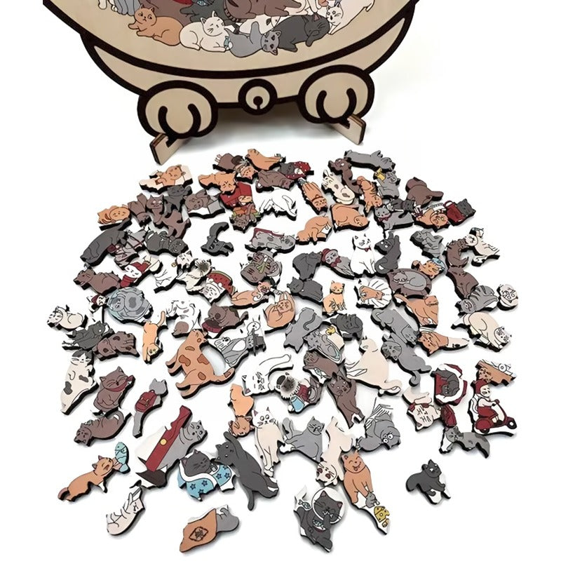 BowLift | 135-Piece Wooden Cat Puzzle