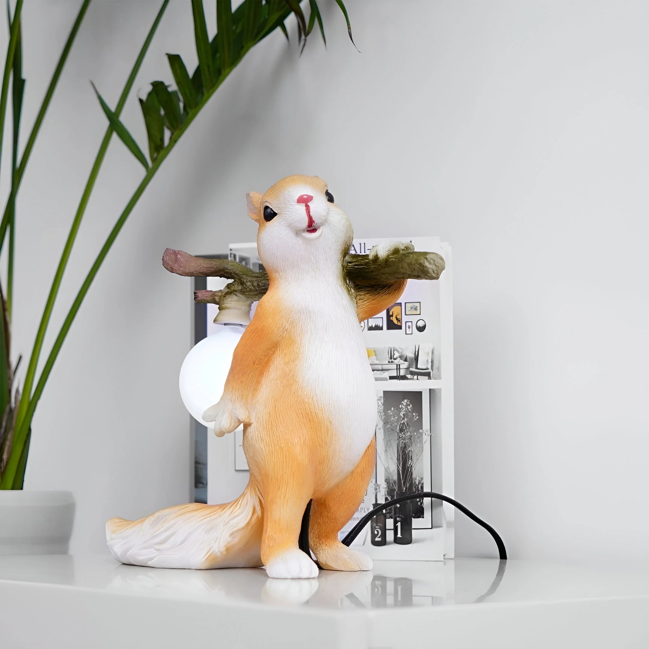 NutGlow – Charming Squirrel Table Lamp