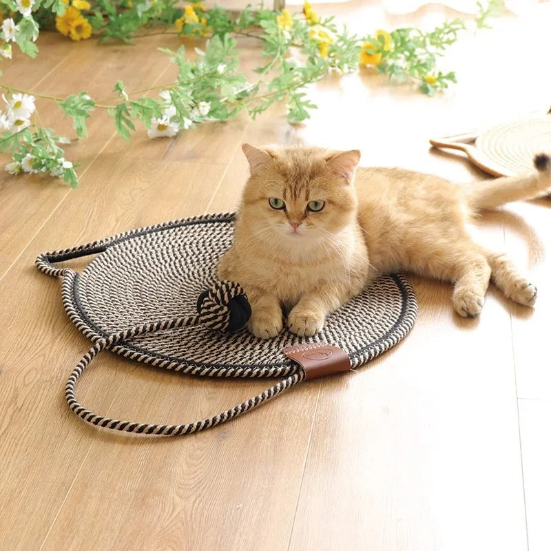 BowLift | Cotton Rope Cat Scratcher with Play Ball