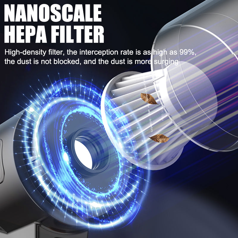 BowLift | Portable wireless handheld vacuum cleaner, cyclone suction cordless vacuum cleaner, rechargeable vacuum cleaner with strong suction power suitable for cars/offices/homes