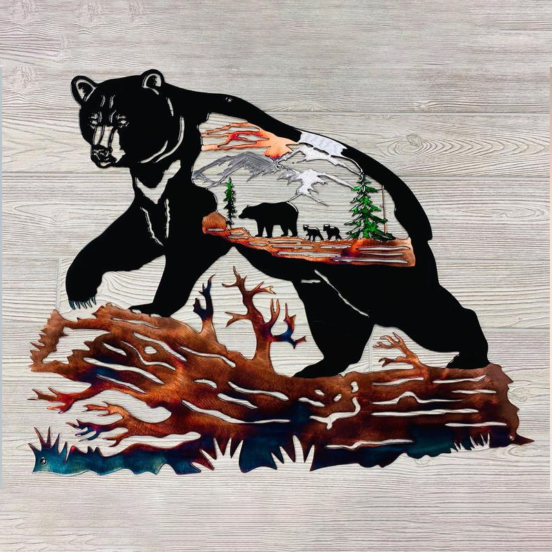 BowLift | Solo Mallard Hunting & Trout Fishing Scene Creative Metal Wall Art Craft