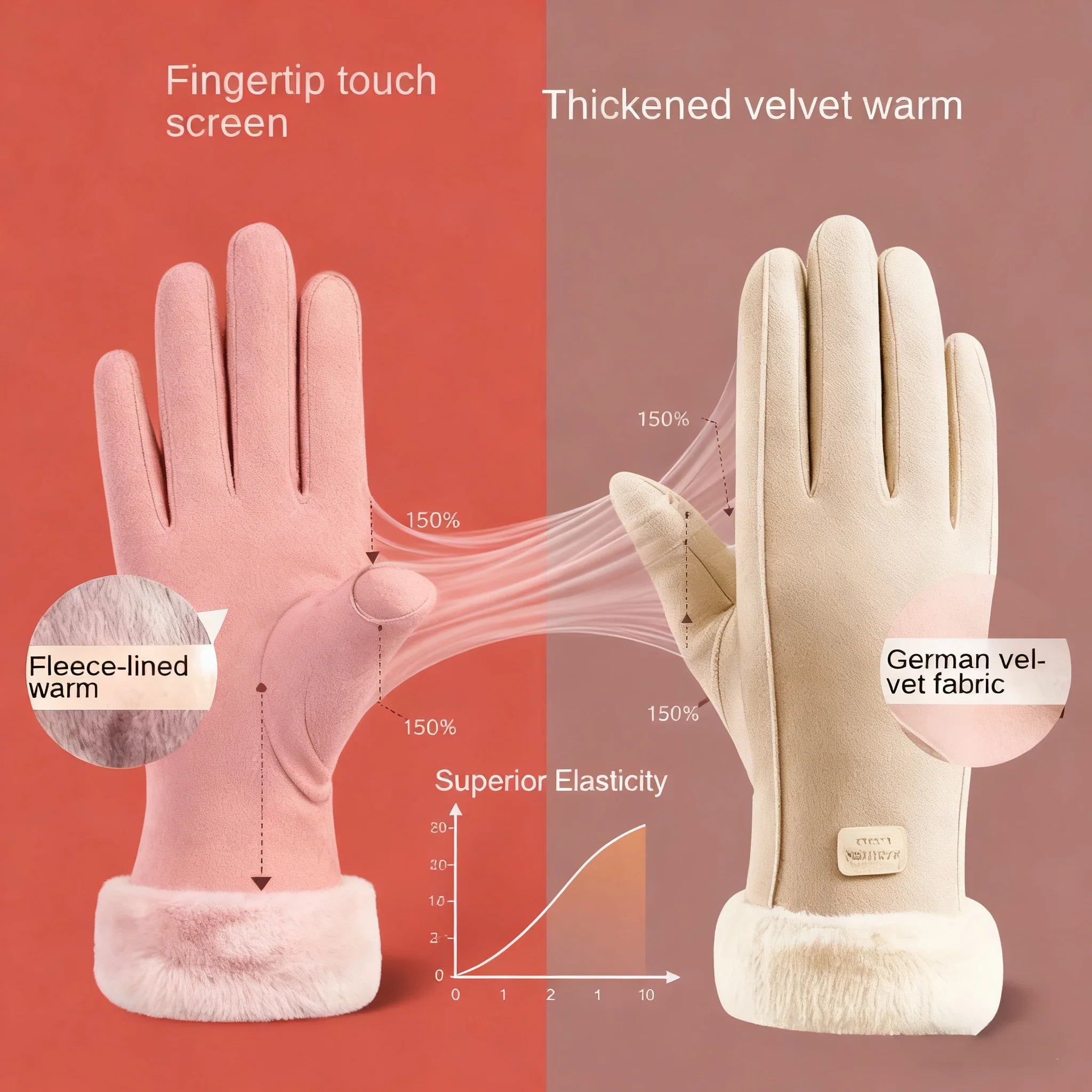BowLift | Elegant Touchscreen Winter Gloves for Women