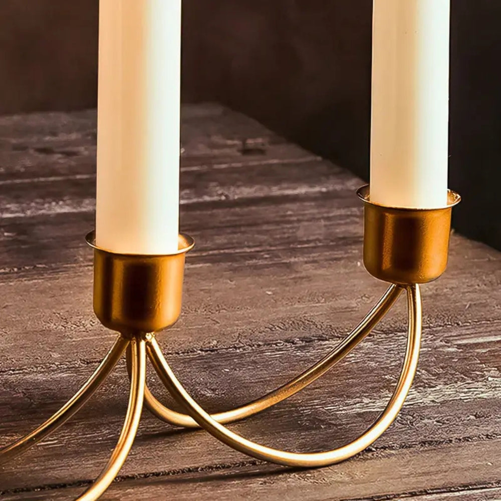 BowLift | Gilded Trio Iron Candle Holder