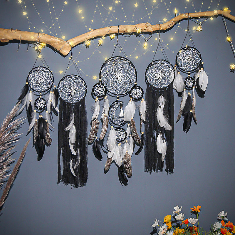 BowLift | Dreamcatcher Moon and Stars hanging over the bed (5 PCS)