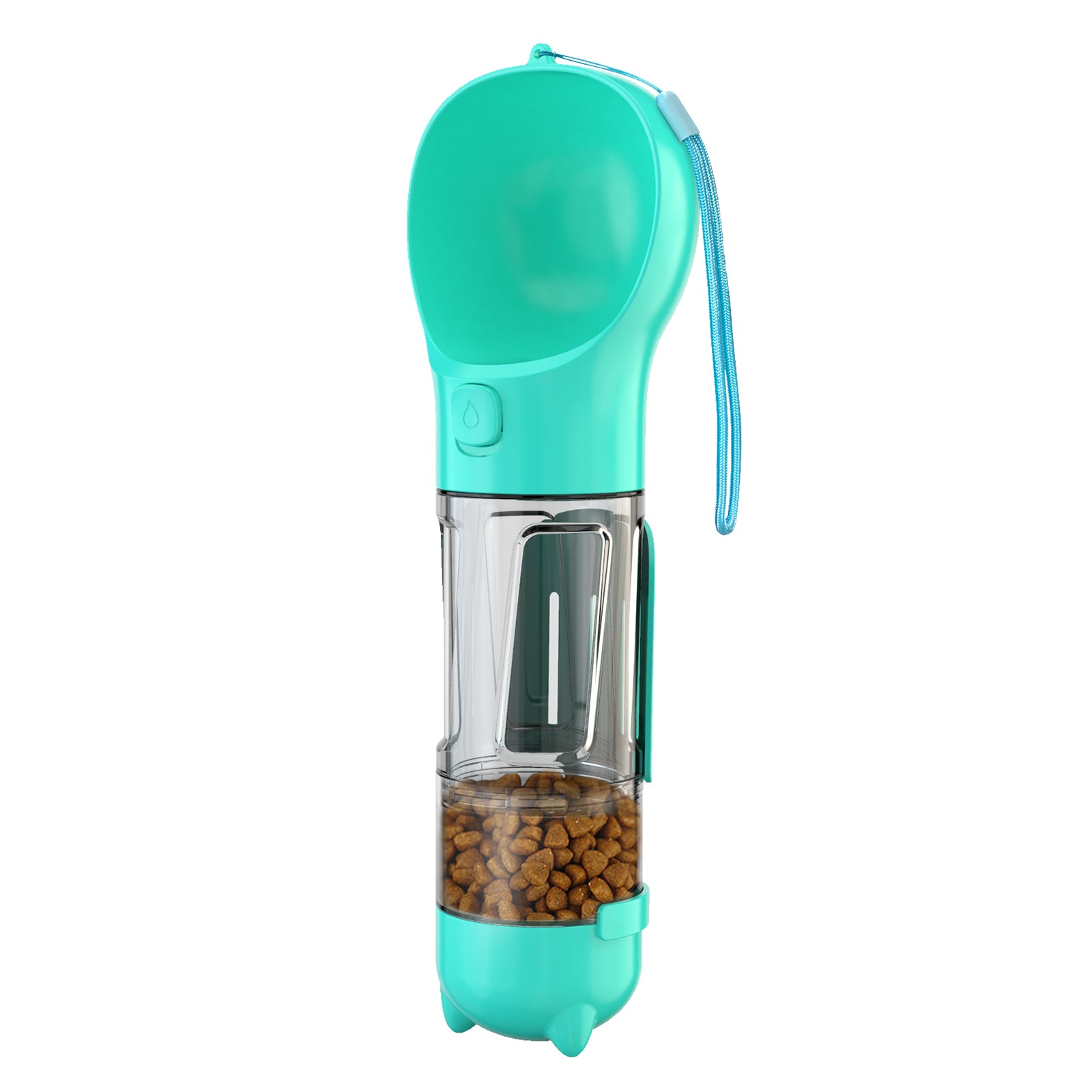 Portable 300ml Pet Water Bottle with Food Compartment & Bag