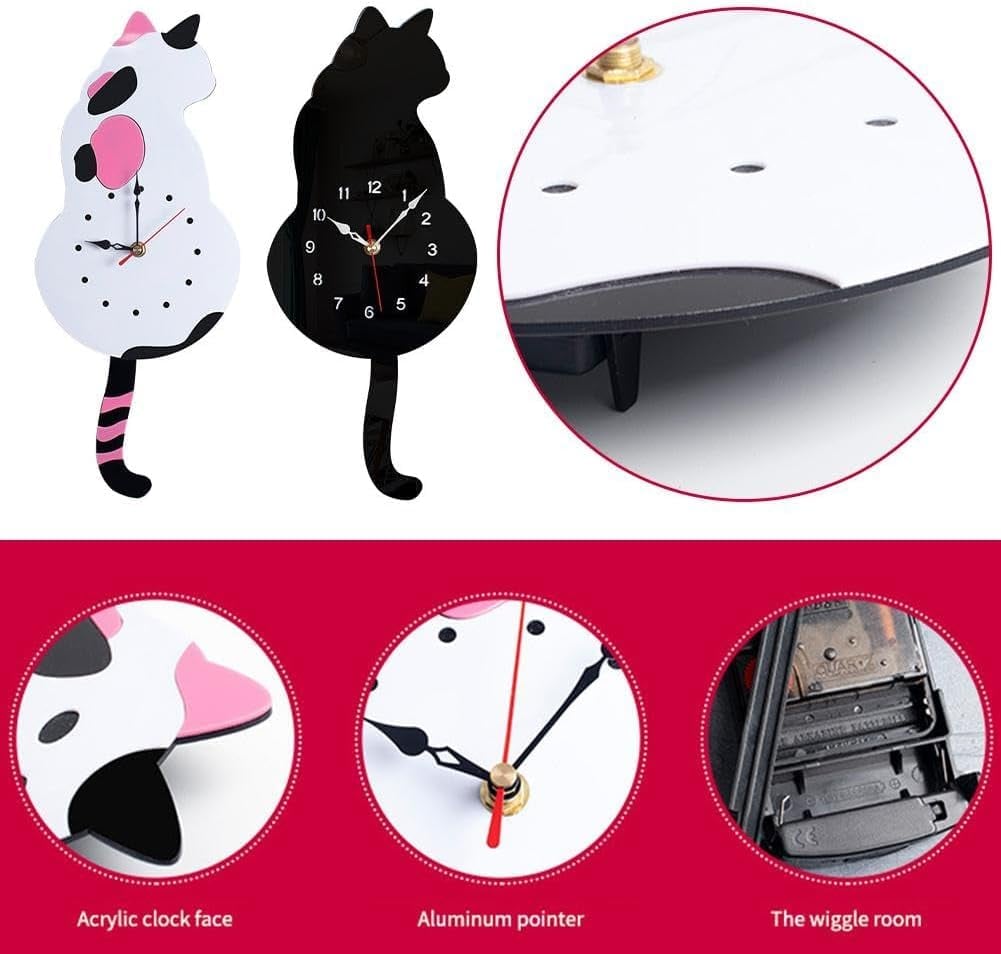 BowLift | Creative Cute Cat Clock With A Movable Tail