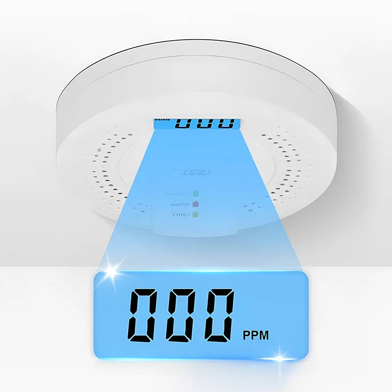 BowLift | Carbon Monoxide Detector | Reliable Alarm Sensor with LCD Display for Home Safety