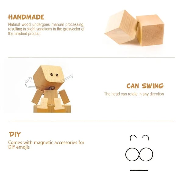 BowLift | Handmade Wooden Sway Figure | Motion Bobble Ornament | Desk & Car Decoration