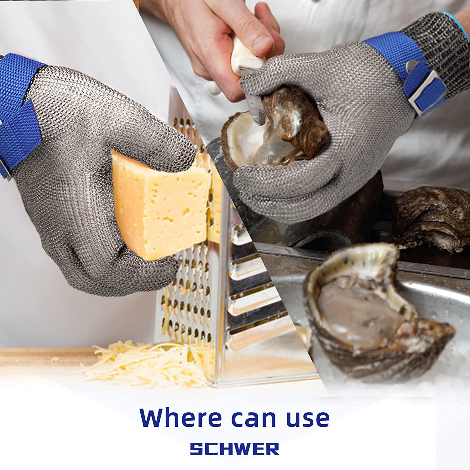 BowLift | Food grade stainless steel mesh metal glove