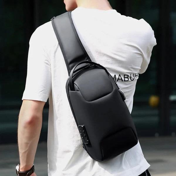 BowLift | Anti-Theft Crossbody Bag | Landy Carry Without Worry | Waterproof Oxford | USB Charging Port | Unisex Travel Pack