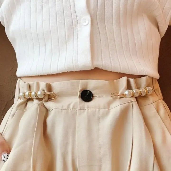 BowLift | 4 pieces | Elegant safety pin brooch with pearls and rhinestones