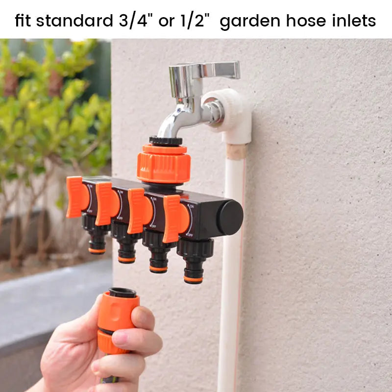 BowLift | 4-Way Garden Hose Splitter – Effortless Water Control for Your Garden