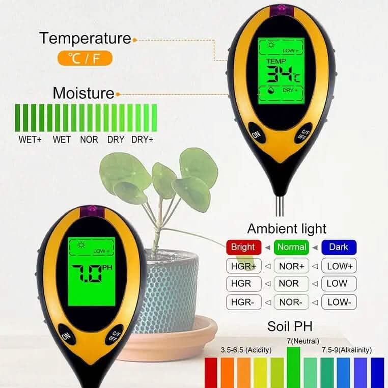 BowLift | 4-in-1 digital soil moisture meter