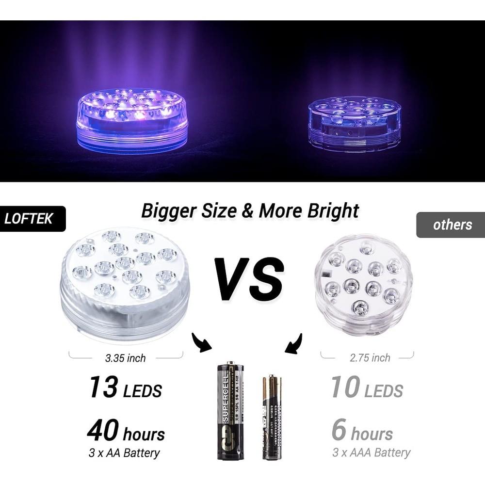 BowLift | 4-Pack: Decorative waterproof battery-operated LED lights - 16 changing colors