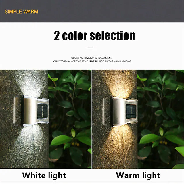 BowLift | 4-piece: Solar Outdoor 6 LED Waterproof Wall Lights