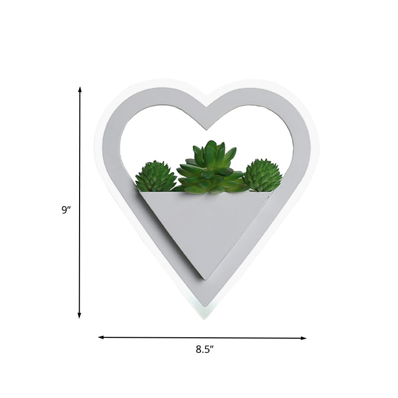 BowLift | Acrylic White Wall Lamp Round/Rectangular/Diamond LED Industrial Plant Wall Lighting Fixture in Warm/White Light