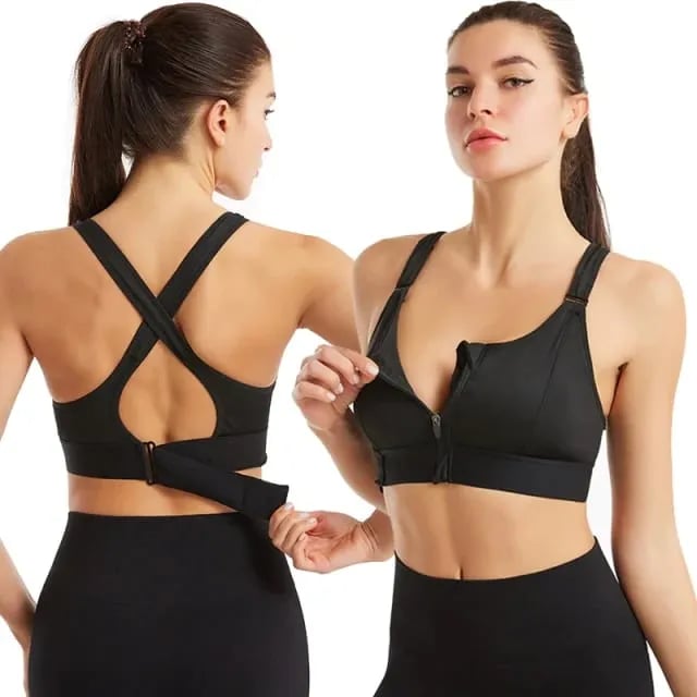 BowLift | Wireless Support Super Tight Impact Resistant Zip Sports Bra
