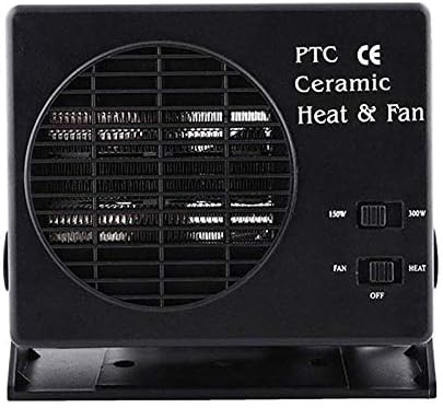 BowLift | 12V Ceramic Car Heater | 150W-300W Portable Fan with Automatic Thermostat for Winter Use in Vehicles