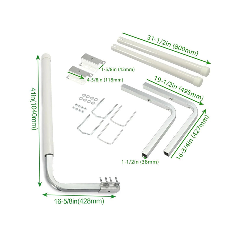 BowLift | 40" Boat Trailer Guide Poles Steel Trailer Post Guide on PVC Pipes for Ski Boat Fishing Boat