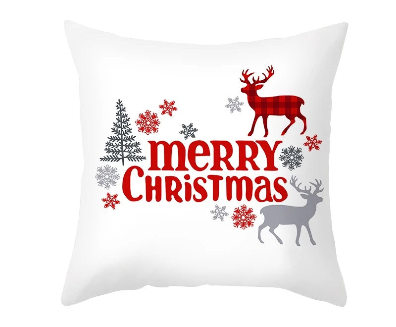 BowLift | Christmas Cushion Cover – Festive Santa & Elk Design for Holiday Decor & Perfect New Year Gift
