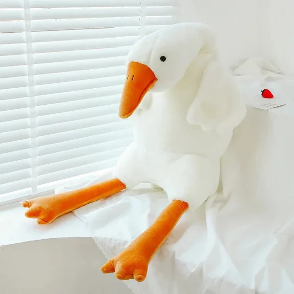 BowLift | Big White Goose Throw Pillow Duck Sleeping Plush Toy Big Goose Doll Stuffed Toy