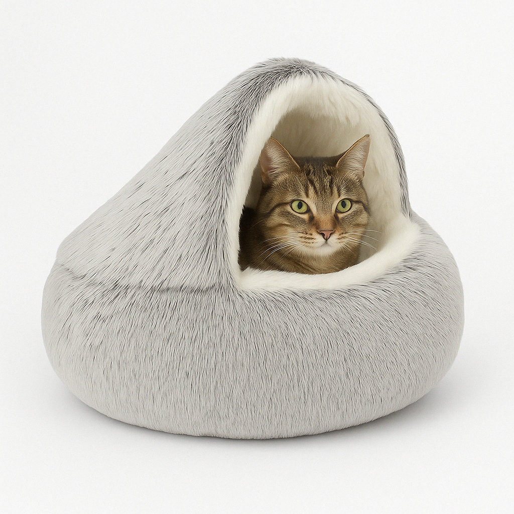BowLift | Cat Bed Plush Cave for Anxiety Relief
