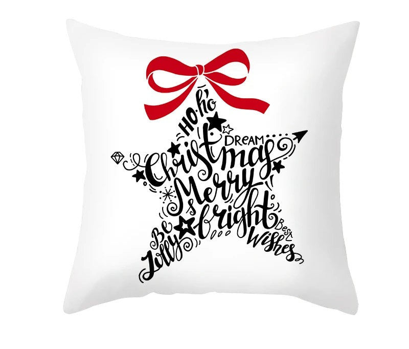 BowLift | Christmas Cushion Cover – Festive Santa & Elk Design for Holiday Decor & Perfect New Year Gift