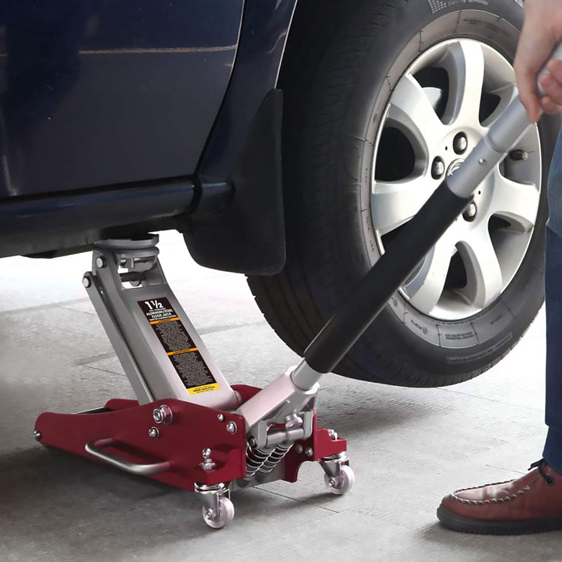 BowLift | 1.5 Ton 3000 lbs Capacity Floor Jack Hydraulic Low Profile Aluminum Steel Racing Floor Jack