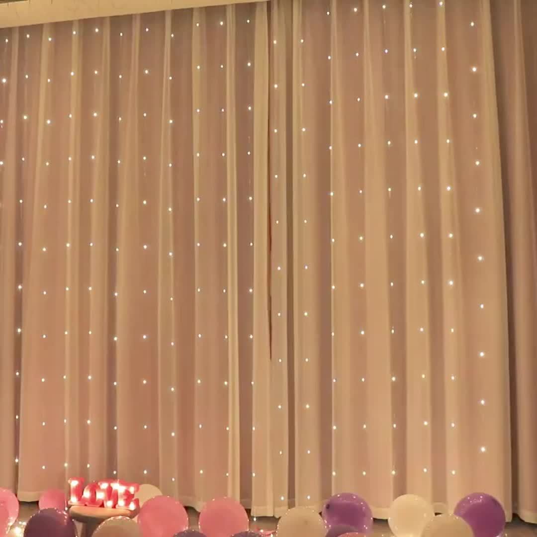 BowLift | Fairy Lights Curtain Warm White LED USB Set