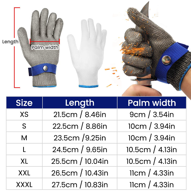 BowLift | Stainless Steel Mesh Metal Laboratory Protective Gloves