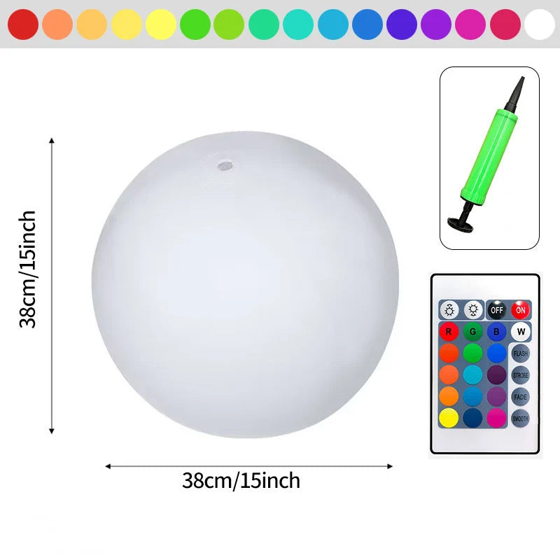BowLift | Pool Decoration LED Light 16 Colors Glowing Beach Ball