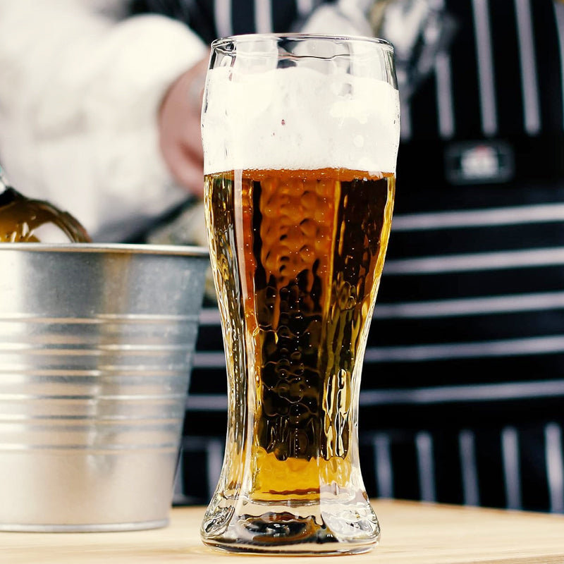 BowLift | 16oz Crystal Craft Wheat Beer Glass Hexagon Shape Pilsner Glass Premium IPA Glass