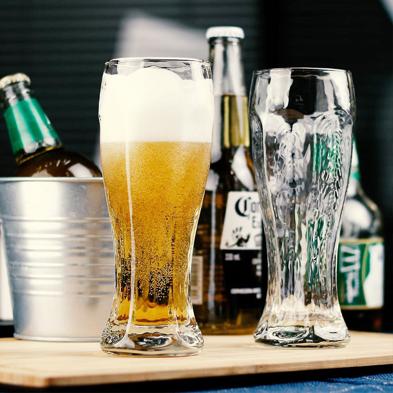 BowLift | 16oz Crystal Craft Wheat Beer Glass Hexagon Shape Pilsner Glass Premium IPA Glass
